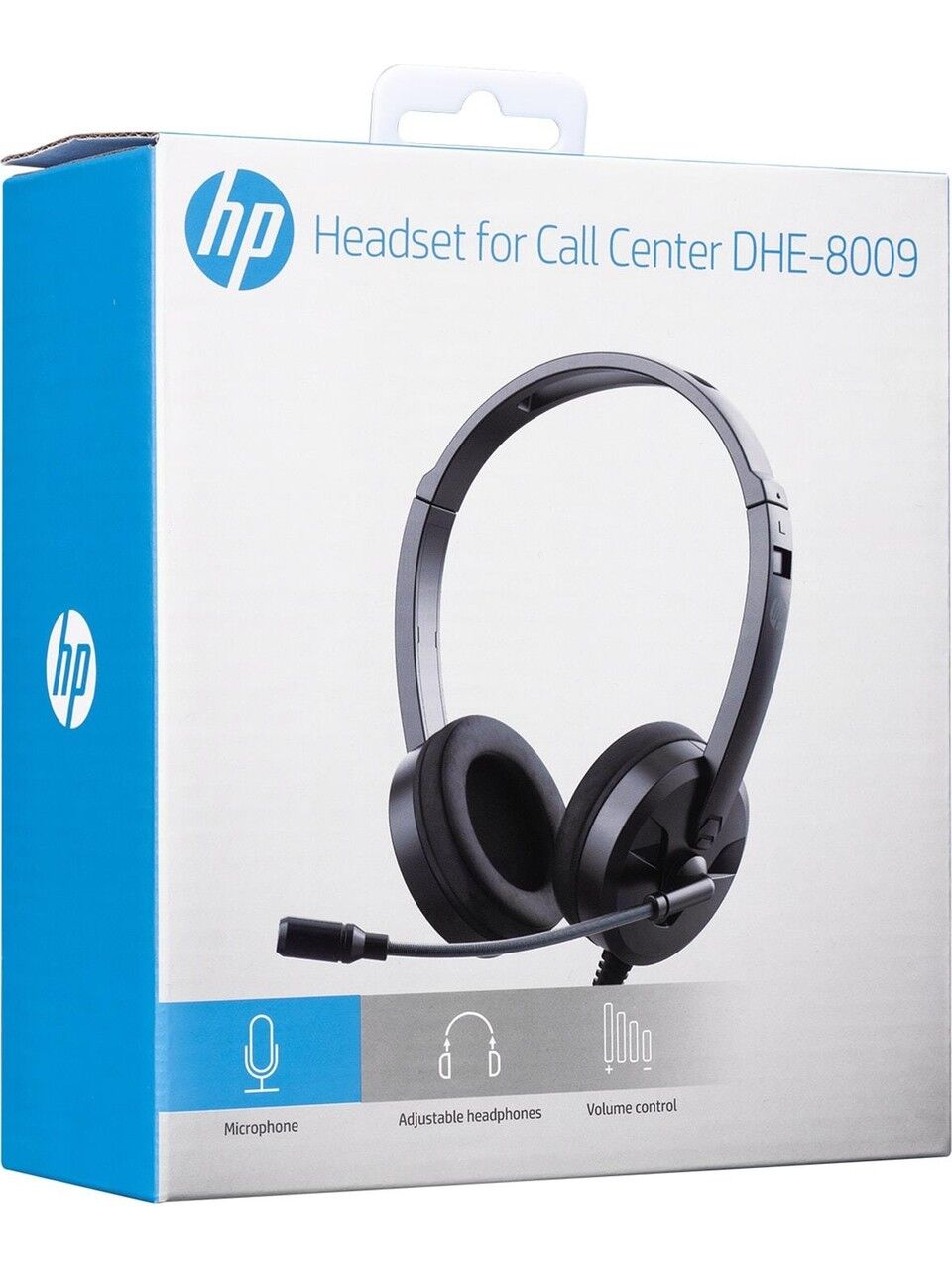 HP DHE-8009 Call Center Ayarlanabilir Kafa Bandı ve Ses Kontrolü Mikrofunlu Kulaklık - Siyah