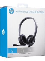 HP DHE-8009 Call Center Ayarlanabilir Kafa Bandı ve Ses Kontrolü Mikrofunlu Kulaklık - Siyah
