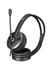 HP DHE-8009 Call Center Ayarlanabilir Kafa Bandı ve Ses Kontrolü Mikrofunlu Kulaklık - Siyah