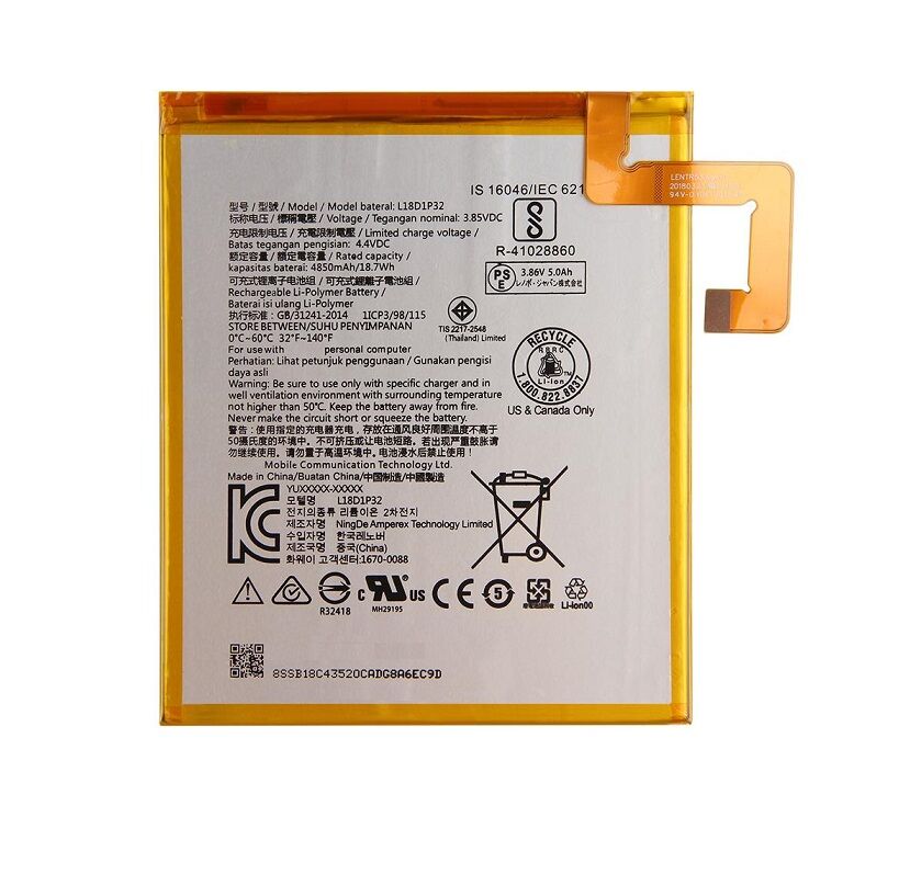 Lenovo Smart Tab M10 TB-X505F TB-X505L TB-X505X Tablet Batarya - Pil