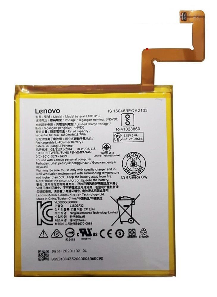 Lenovo Smart Tab M10 TB-X505F TB-X505L TB-X505X Tablet Batarya - Pil