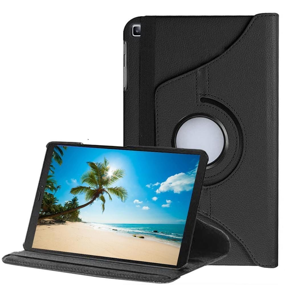 Samsung Galaxy Tab A7 10.4'' 2020 SM-T500 T505 T507 Stand 360 Derece Döner Kapaklı Tablet Kılıf mor