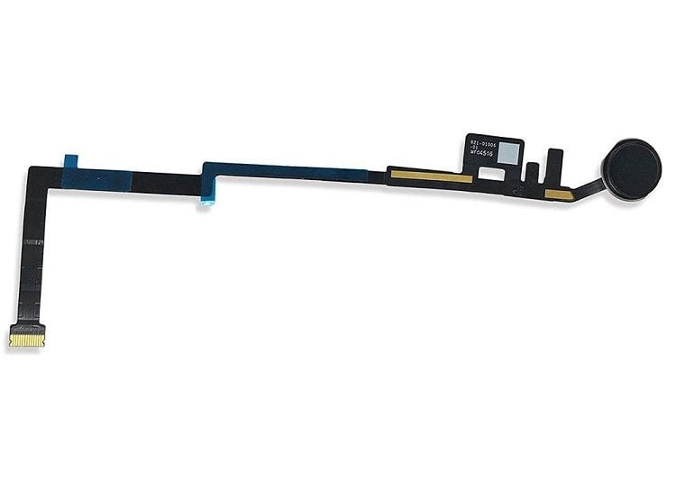 Apple iPad 5 2017 A1822 A1823 Home Buton Flex Kablo - Siyah