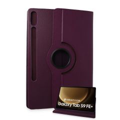 Samsung Galaxy Tab S10 Plus 12.4'' SM-X820 SM-X826B Stand 360 Derece Döner Kapaklı Tablet Kılıf TURKUAZ