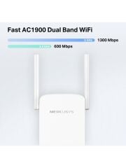 Mercusys ME50G | AC1900 Mbps Dual-Band Wi-Fi 5 Menzil Genişletici | 1 Gigabit Port | 4 Harici Anten | Access Point Modu | Kolay Kurulum | Mobil Uygulama Destekli