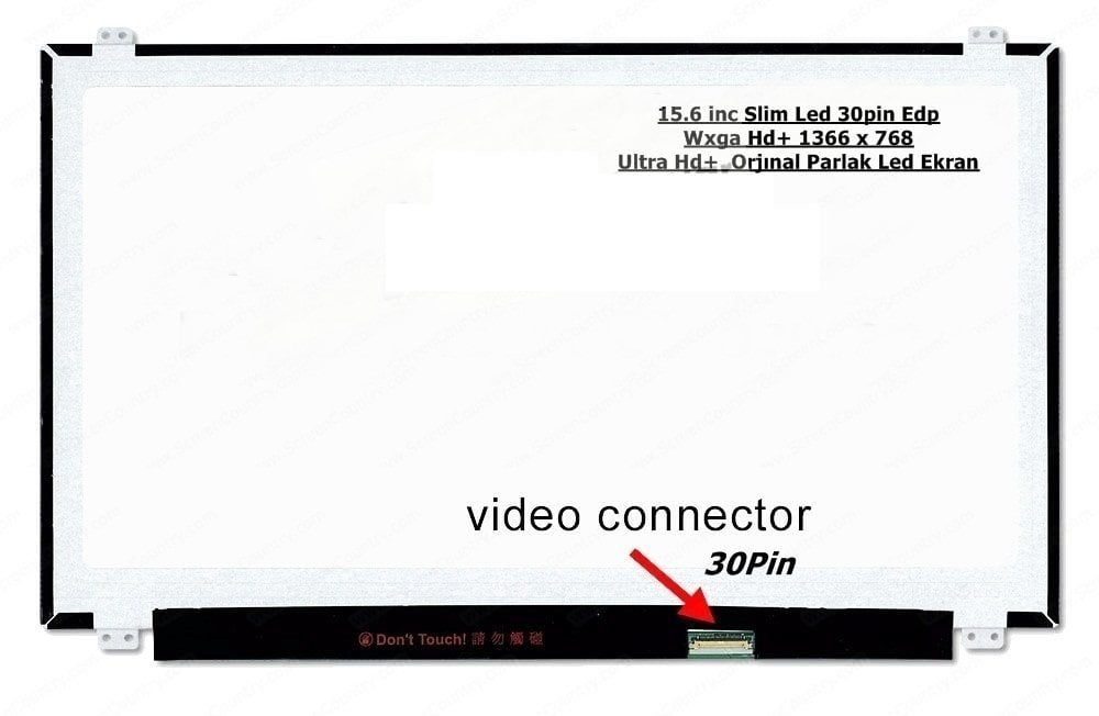 15.6'' Slim 30 Pin Led 1366x768 N156BGE-E41 N156BGE-EA1 N156BGE-EB1 B156XTN03.1 B156XTN03.2 LP156WHU Notebook Laptop Ekranı
