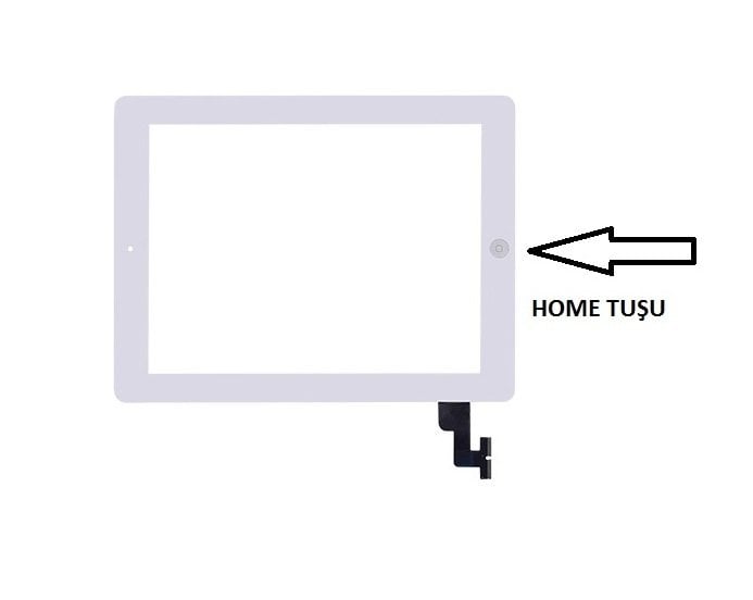 Apple iPad 2 A1395 A1396 A1397 Dokunmatik Panel - Beyaz