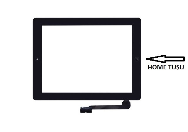 Apple iPad 3 A1416 A1430 A1403 Dokunmatik Panel - Siyah