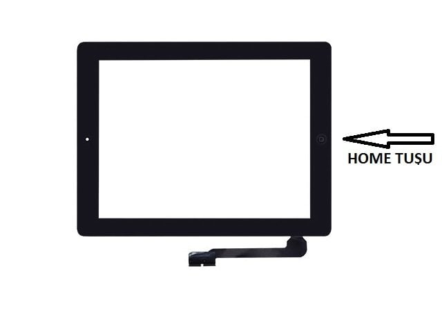 Apple iPad 4 A1458 A1459 A1460  Dokunmatik Panel - Siyah