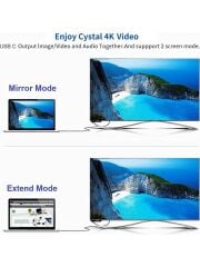Paugge USB C Görüntü, Ses ve Data Kablosu, 1 Metre, USB 3.2, 10GBPS, 240W, 4K 144Hz, 4K 120Hz, 4K 60Hz, Hdr (CC14PD240W10)