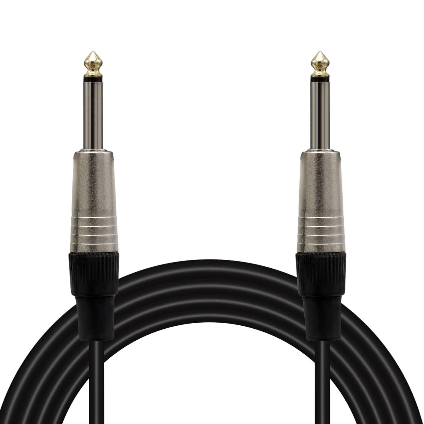 Gitar / Anfi Enstruman Kablo 6.3 Mm Mono Erkek - 6.3 Mm Mono Erkek 1 Metre Kablo