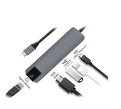 Type-C To USB 3.1 Hdmi 2xusb 3.0 Gigabit Ethernet Çevirici Dönüştürücü Adaptör