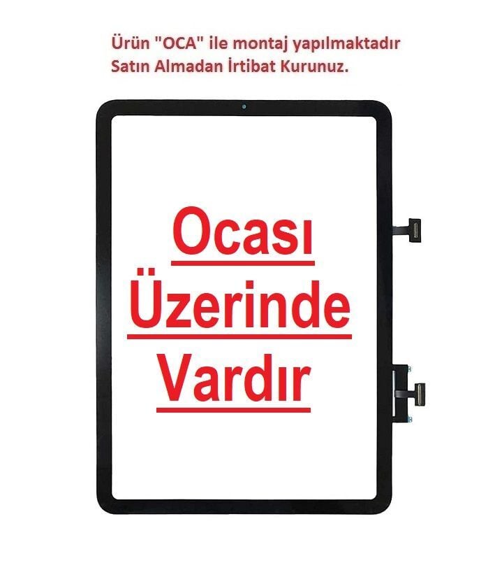 Apple iPad Air 11 M3 A3266 A3267 A3270 Dokunmatik Panel - Siyah