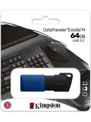 Kingston DTXM-64GB 64GB USB3.2 Gen 1 DataTraveler Exodia M (Black + Blue) Flash Bellek