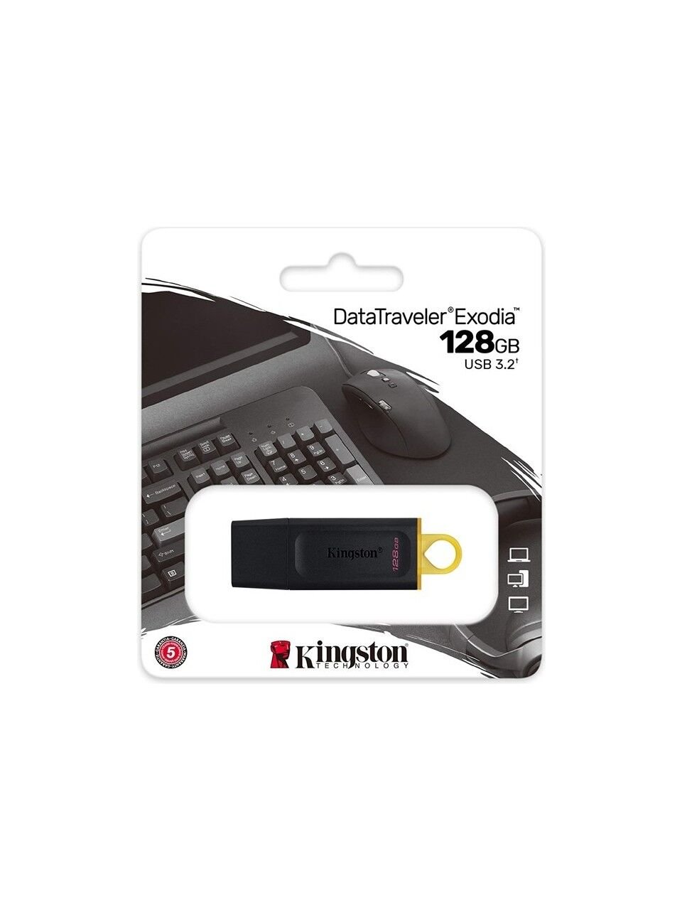 Kingston Kıngston 128GB Datatraveler Exodia USB 3.2 Gen 1 Flash Bellek DTX/128GB