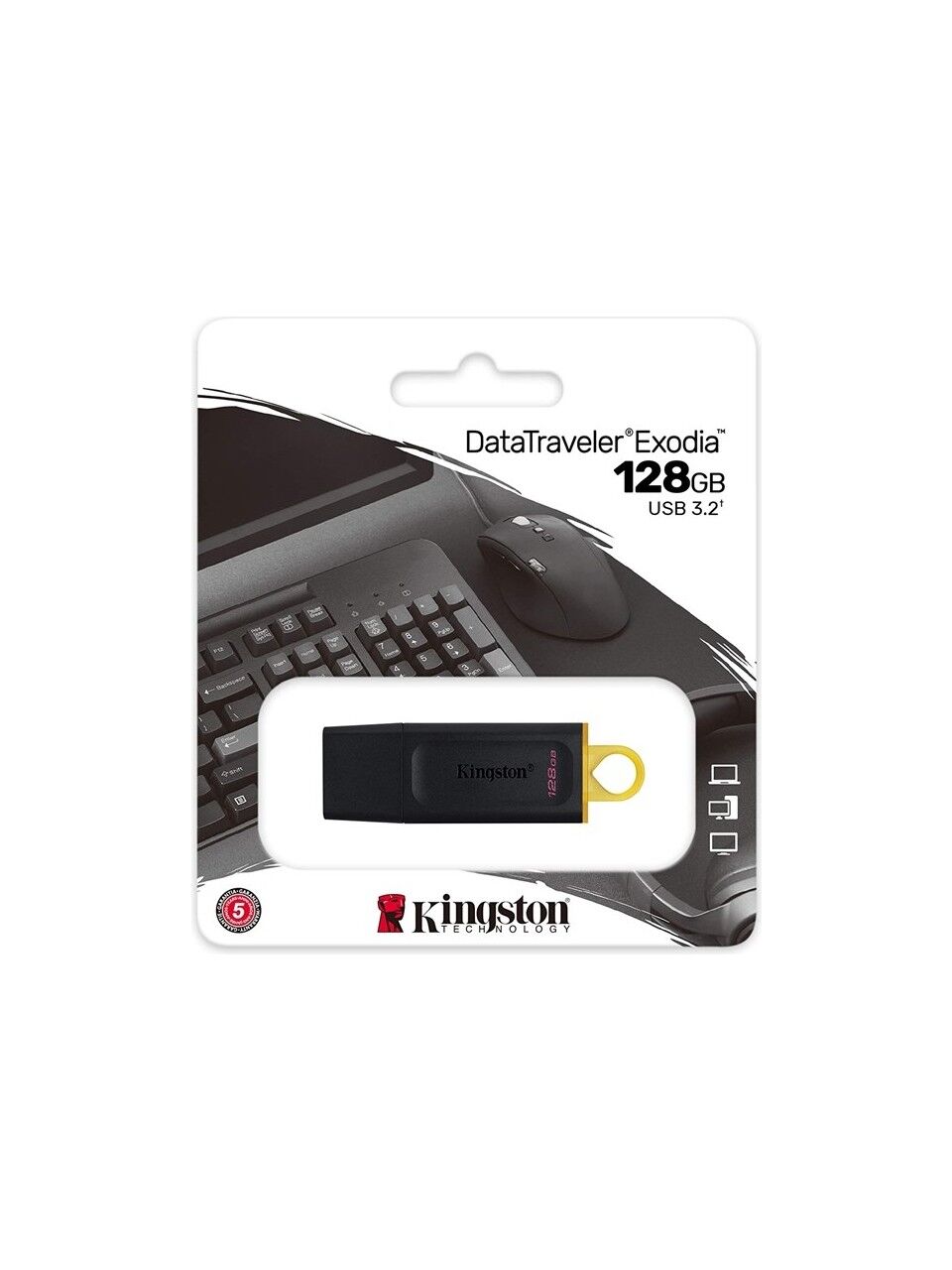 Kingston Kıngston 128GB Datatraveler Exodia USB 3.2 Gen 1 Flash Bellek DTX/128GB