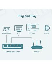 TP-Link LS1005 5 Port 10-100 Mbps Switch Plastik Kasa