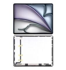 Apple iPad Air 13'' 2024 M2 6.Nesil A2898 A2899 A2900 Dokunmatik Panel ve Lcd Panel Komple Set - Siyah