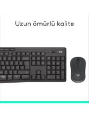 Logitech MK295 Sessiz Kablosuz Siyah Klavye Mouse Set