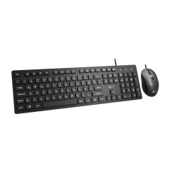 Lecoo CM102 USB Kablolu Türkçe Q Klavye & Mouse Set Siyah