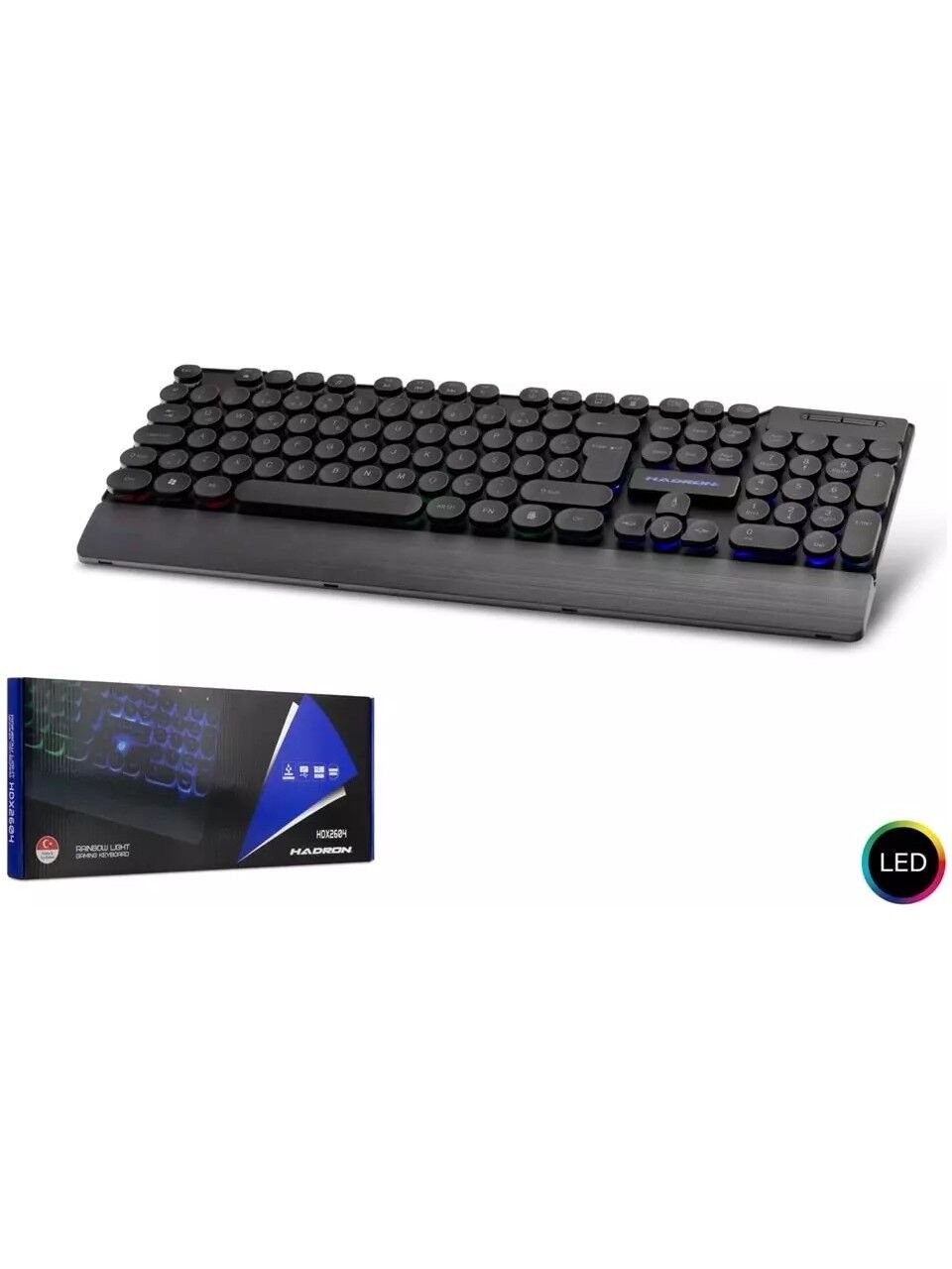 HADRON HDX2604 KABLOLU OYUNCU KLAVYE LED Q SİYAH
