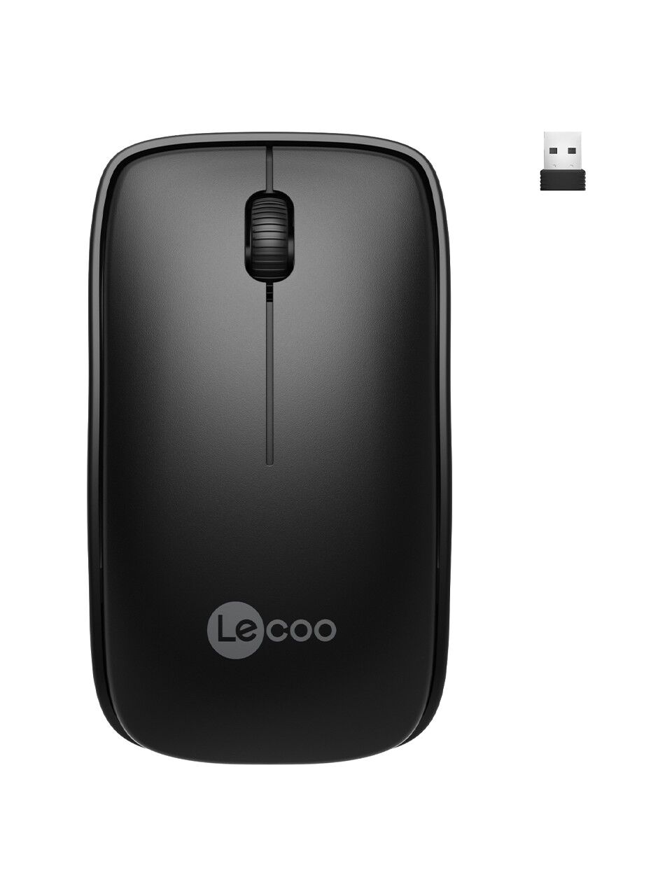 Lecoo WS208 Kablosuz 1200DPI 3 Tuşlu Sessiz PC, Mac, Dizüstü Bilgisayar için, USB Mini Alıcı ile Optik Mouse Siyah