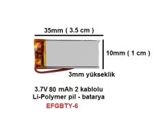 Drone - Bluetooth Hoparlör -Mp3 Çalar için 3.7V Batarya - Pil