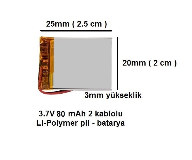 Drone - Bluetooth Hoparlör -Mp3 Çalar için 3.7V Batarya - Pil