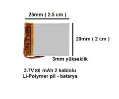 Drone - Bluetooth Hoparlör -Mp3 Çalar için 3.7V Batarya - Pil