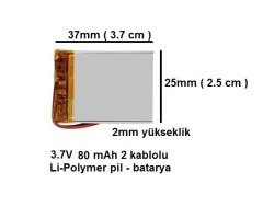 Proje ve Tasarım - Drone - Navigasyon - Mp3 Çalar için 3.7V Batarya - Pil