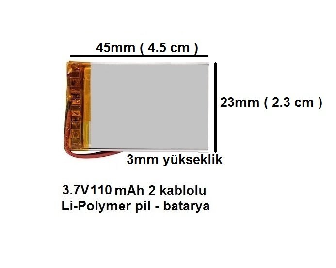 Proje ve Tasarım - Drone - Navigasyon - Mp3 Çalar için 3.7V Batarya - Pil