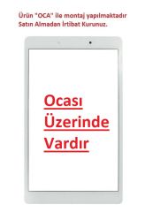 Samsung Galaxy Tab A 8.0 SM-T290 SM-T297 Lens Cam Ön Panel - Beyaz