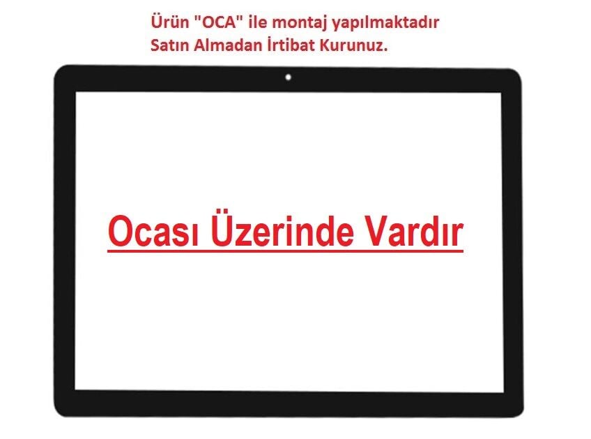 Huawei MediaPad T5 10 AGS2-A200 AGS2-W09HN Lens Cam Ön Panel - Siyah