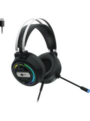 Lecoo HT401 Kablolu 3.5mm Jack + USB Kulak Üstü RGB LED Aydınlatmalı Gaming Kulaklık Siyah