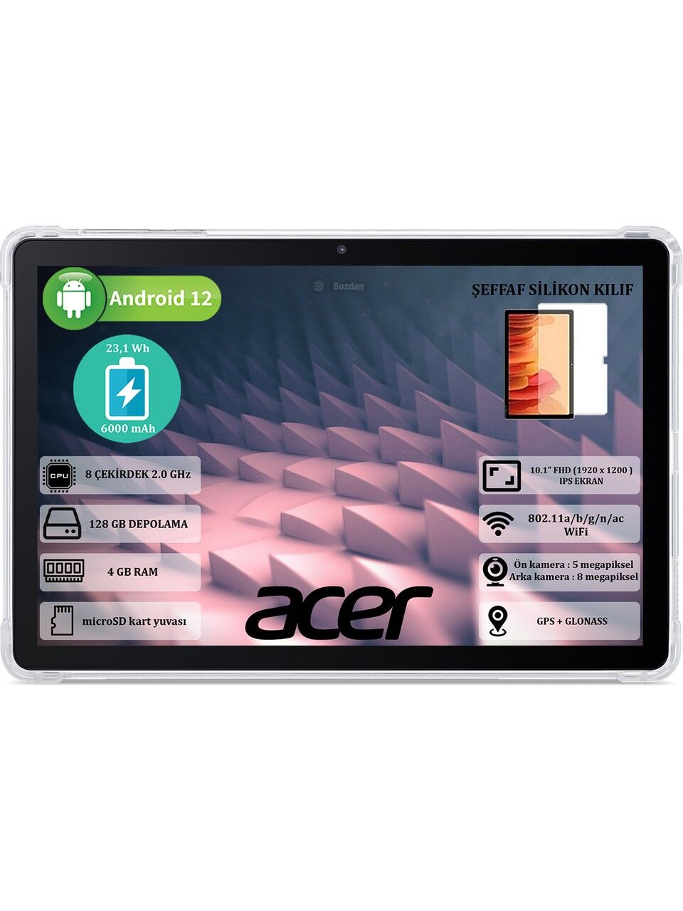 Acer Iconia M10 4 GB Ram 128 GB SSD 10.1'' Wuxga (1920 x 1200 ) IPS Yeni Nesil Android Tablet NT.LFUEY.001