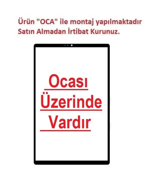 Lenovo Tab M10 FHD Plus TB-X606FA TB-X606XA TB-X606F TB-X606X Lens Cam Ön Panel - Siyah