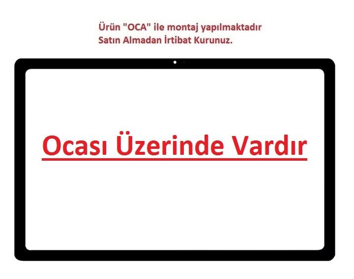 Samsung Galaxy Tab A7 10.4 (2020) SM-T500 T505 T507 Lens Cam Ön Panel - Siyah