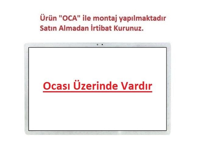 Samsung Galaxy Tab A7 10.4 (2020) SM-T500 T505 T507 Lens Cam Ön Panel - Beyaz