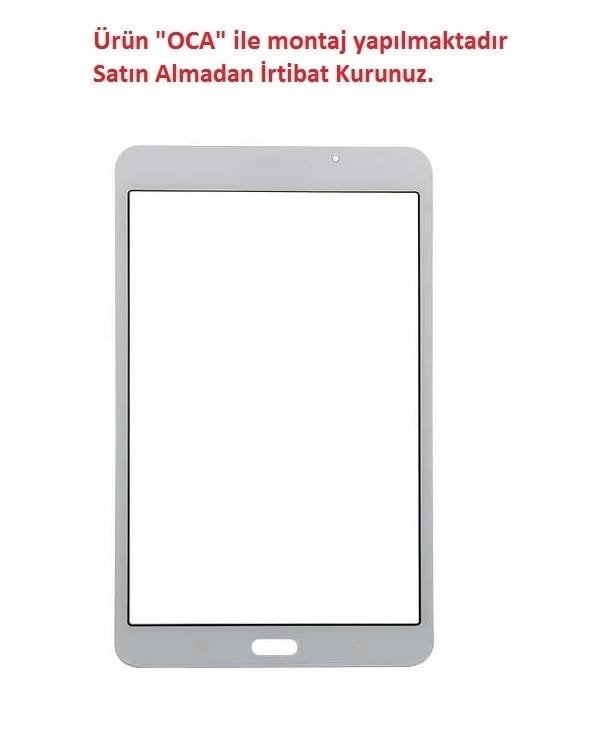 Samsung Galaxy Tab A6 SM-T280 SM-T287 SM-T280Q Lens Cam Ön Panel - Beyaz