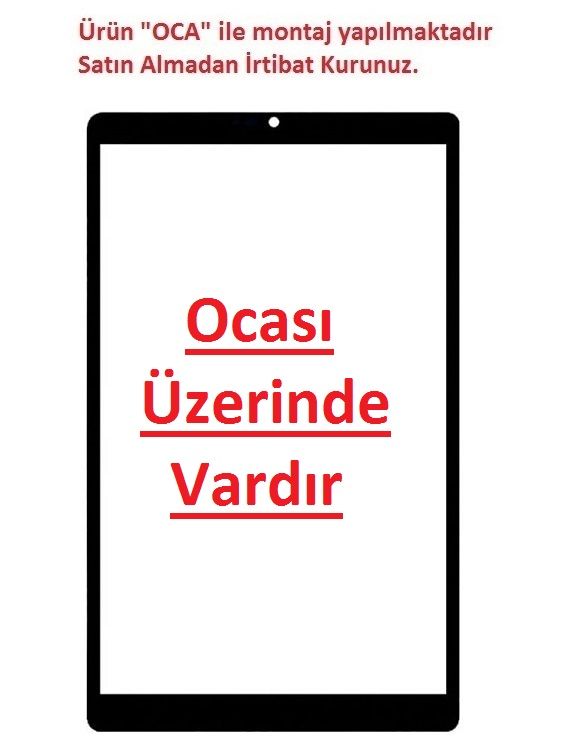 Lenovo Tab M8 3rd Gen TB-8506F TB-8506X TB-8705M Lens Cam Ön Panel - Siyah