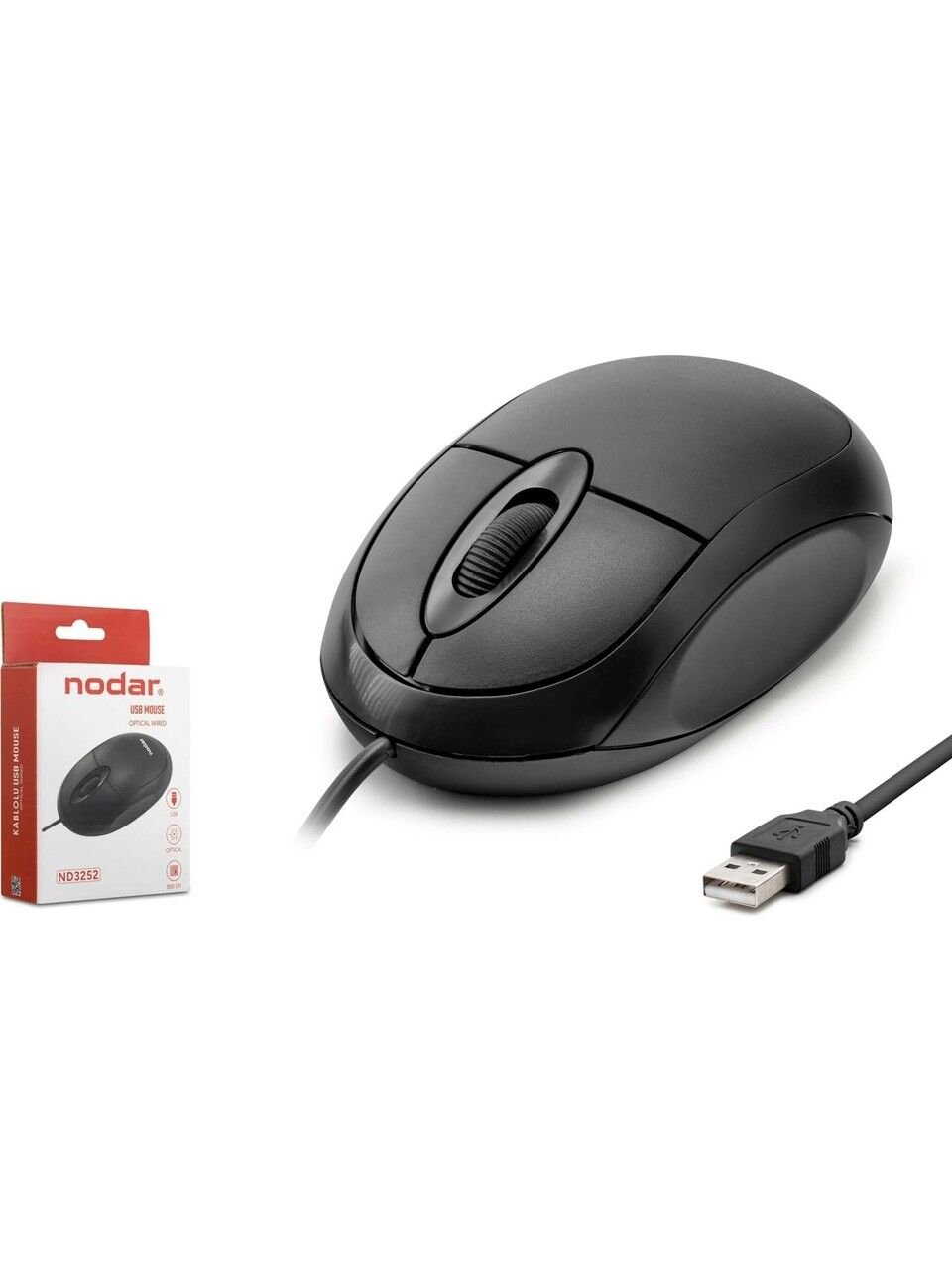 Nodar ND3252 Mouse Kablolu USB 800 Dpı 110CM