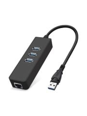Alfais 4263 USB 3.0 To Ethernet Gigabit RJ45 3 Port Hub Çoklayıcı Adaptör
