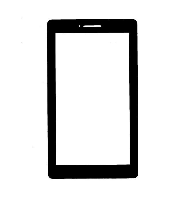 Lenovo Tab E7 Tablet TB-7104F- TB-7104I Lens Cam Ön Panel - Siyah