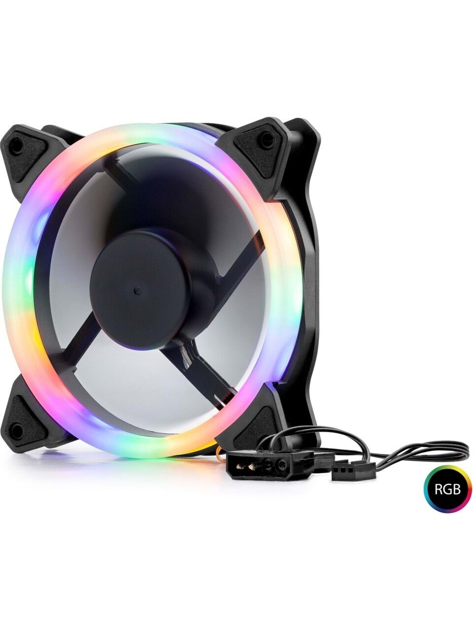 Hadron HDX1522 Performans Kasa Fanı Rgb 12CM 4pın Siyah