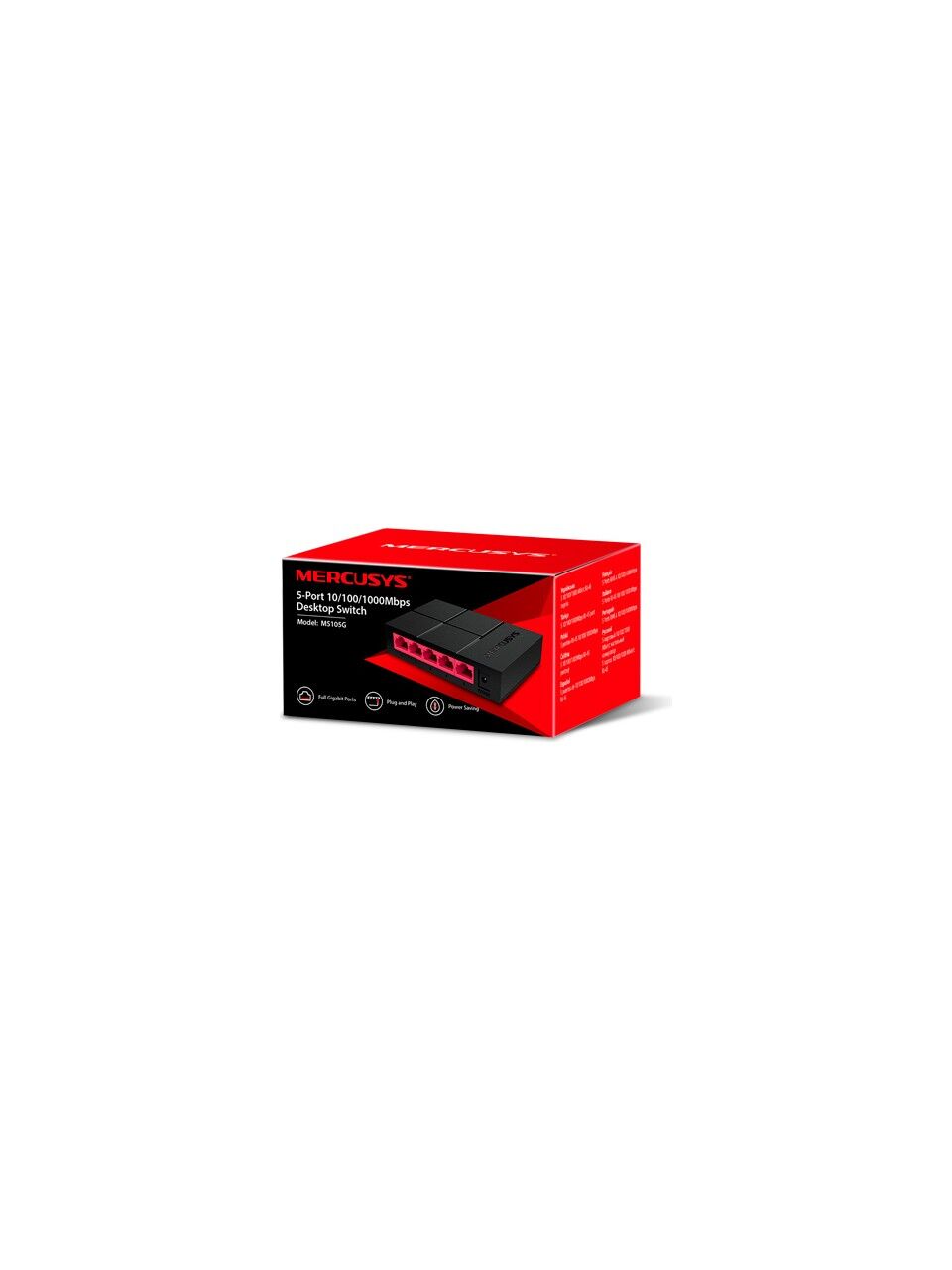 Mercusys MS105G 5-Port 10/100/1000 Mbps Gigabit Masaüstü Switch