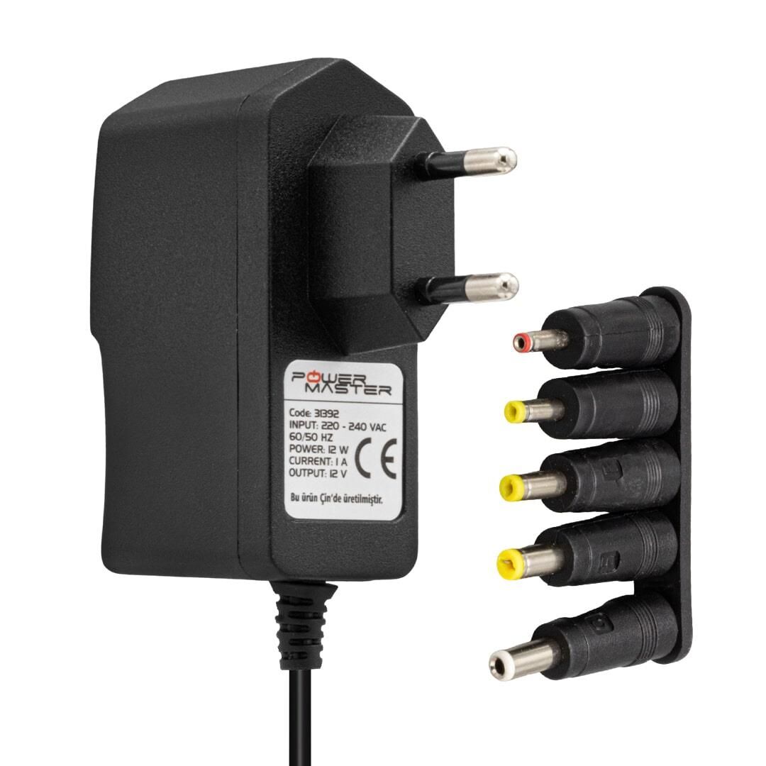 Powermaster 12 Volt - 1 Amper 4 Uçlu Priz Tipi Adaptör