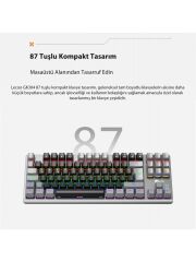 Lecoo GK304 Switch Makro Tuşlu RGB Aydınlatmalı Gaming Mekanik USB Kablolu Türkçe Q Klavye