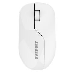 Everest SMW-973 USB Beyaz-Gri 2.4Ghz 1200DPI Kablosuz Optik Mouse 5 Metre- Beyaz