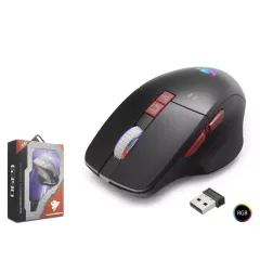 Hadron G390 Kablosuz Oyuncu Mouse Type-C Port Şarjlı + Led gösterim Rgb 1600Dpi Sessiz Siyah