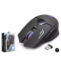 Hadron G400 Bluetooth Oyuncu Mouse Type-C Port Şarjlı + Led Ekran Rgb 1600Dpi Sessiz Siyah